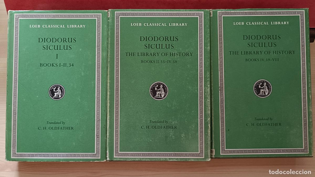 Libros de segunda mano: Diodoro S&iacute;culo. The library of History. Loeb Classical Library, 3 tomos. - Foto 1