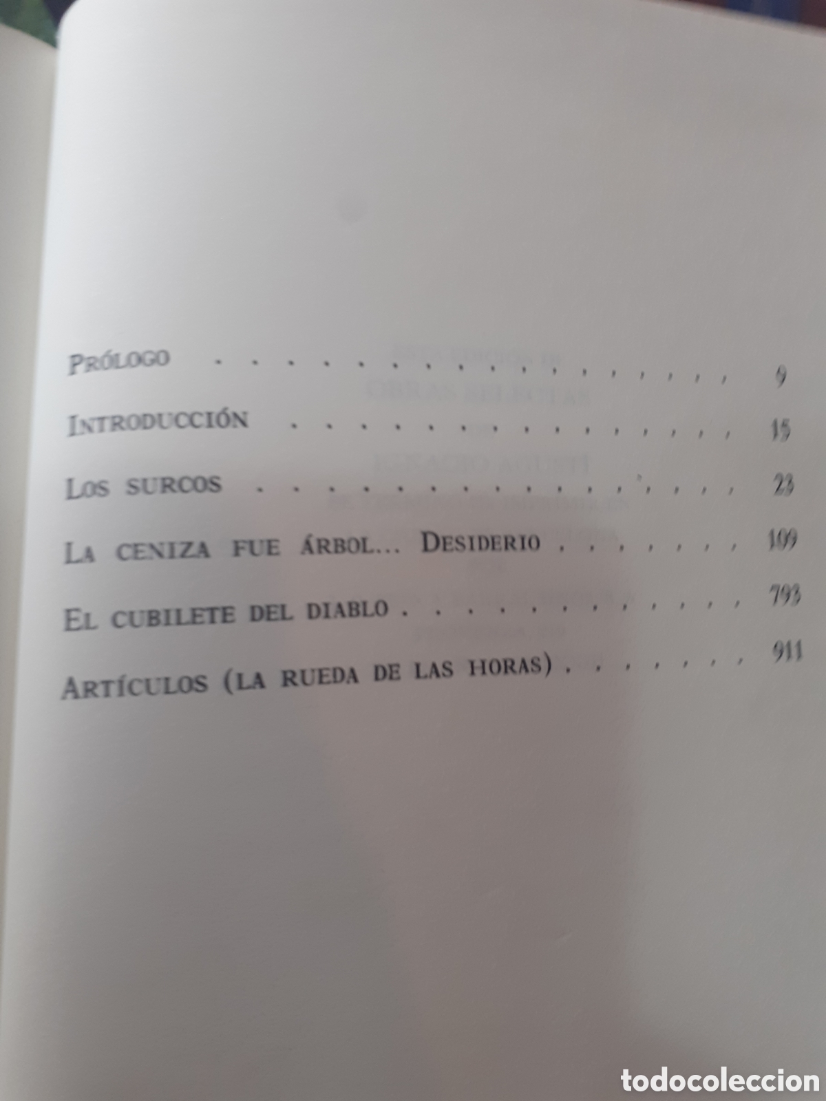 Libros de segunda mano: Ignacio Agust&iacute;. Obras selectas. - Foto 2