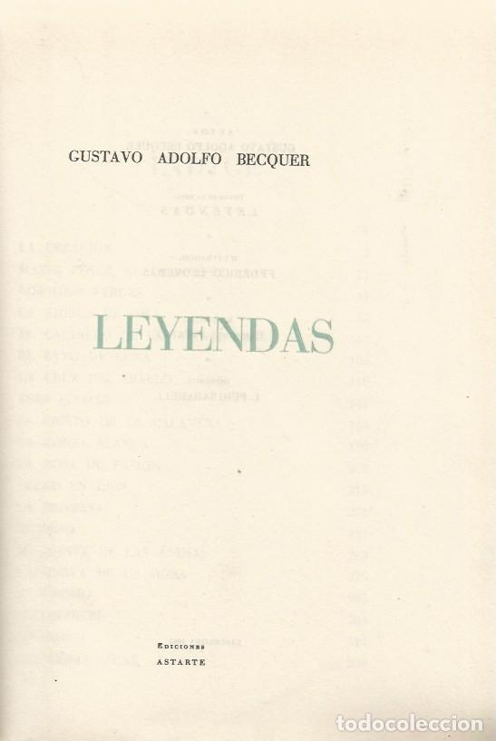Libros de segunda mano: LEYENDAS - GUSTAVO ADOLFO BECQUER - Foto 2