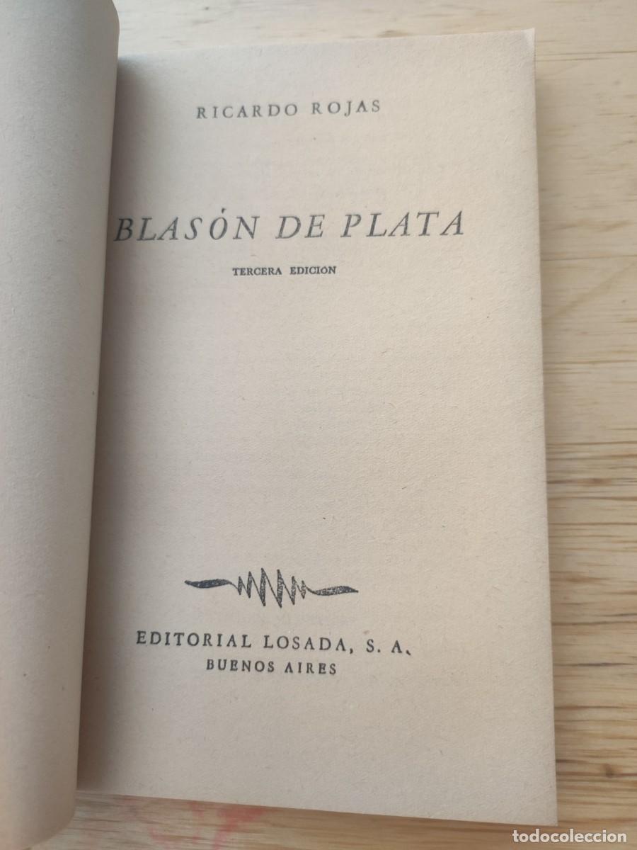 Libros de segunda mano: Blas&oacute;n de plata. Ricardo Rojas. - Foto 3