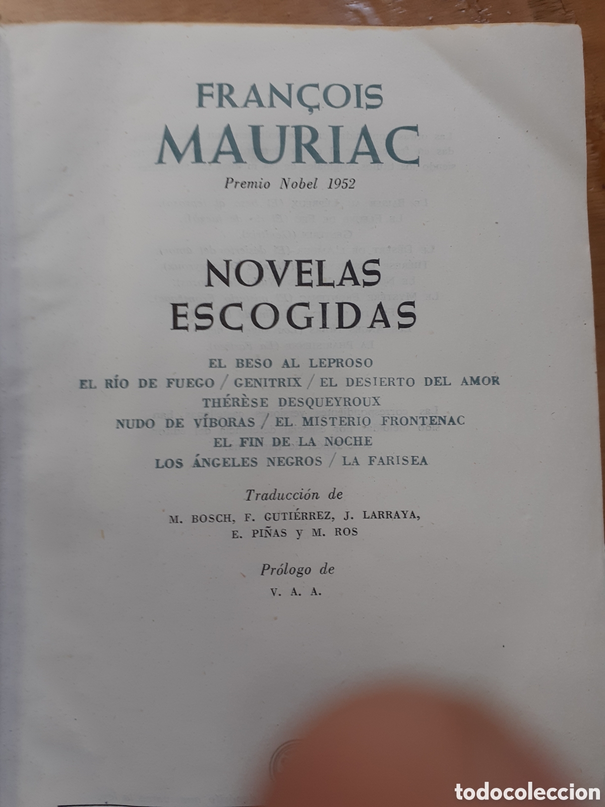 Libros de segunda mano: Fran&ccedil;ois Mauriac. Novelas escogidas - Foto 2