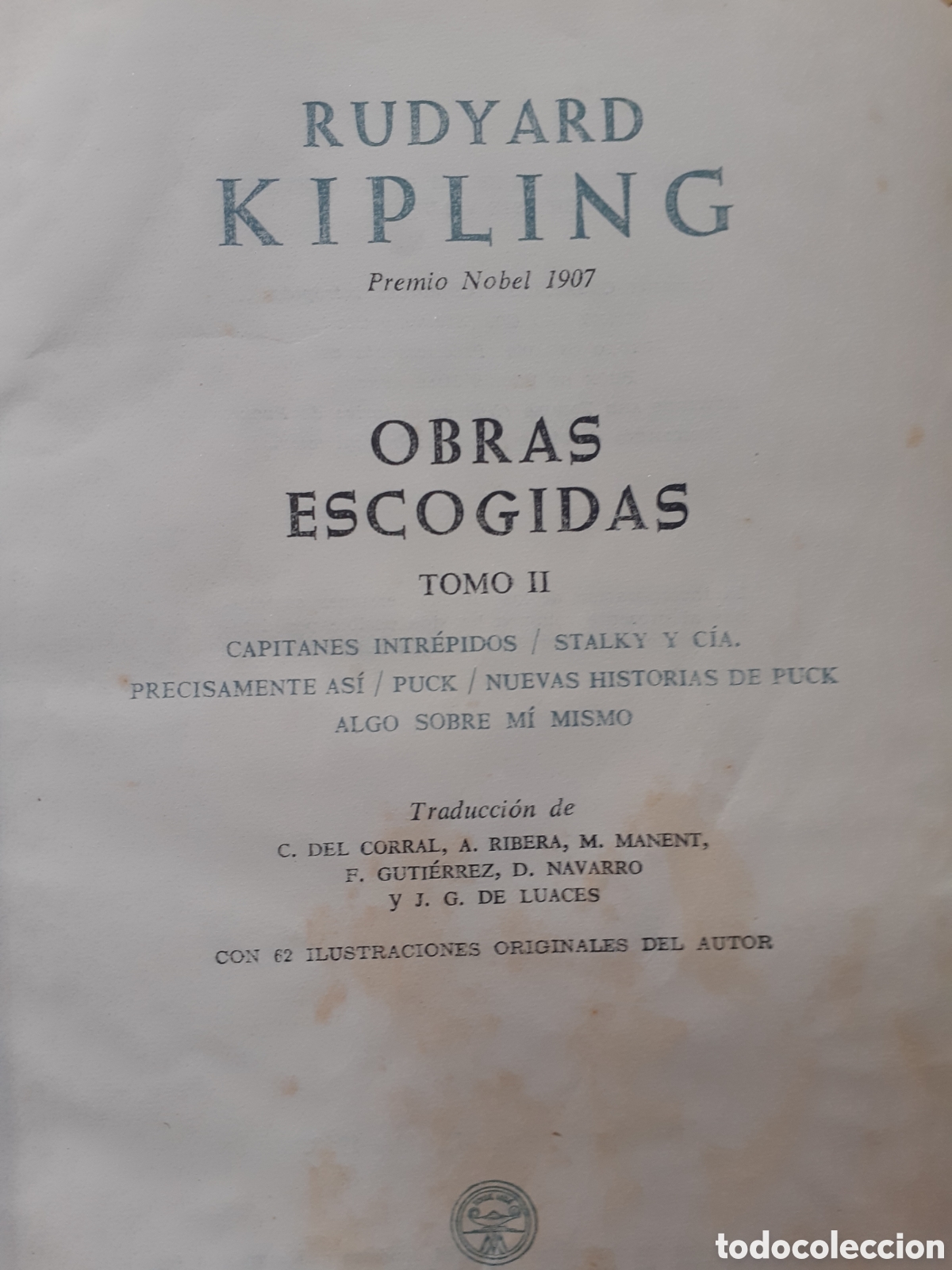 Libros de segunda mano: Rudyard Kipling. Obras escogidas. Tomo II - Foto 2