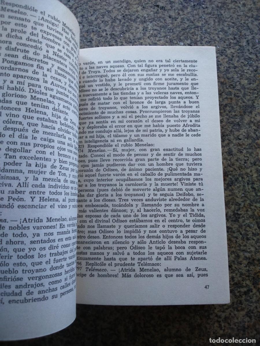 Libros de segunda mano: HOMERO - LA ODISEA -- VERSION DIRECTA Y LITERAL DEL GRIGO -- JUVENTUD 1973 -- - Foto 2
