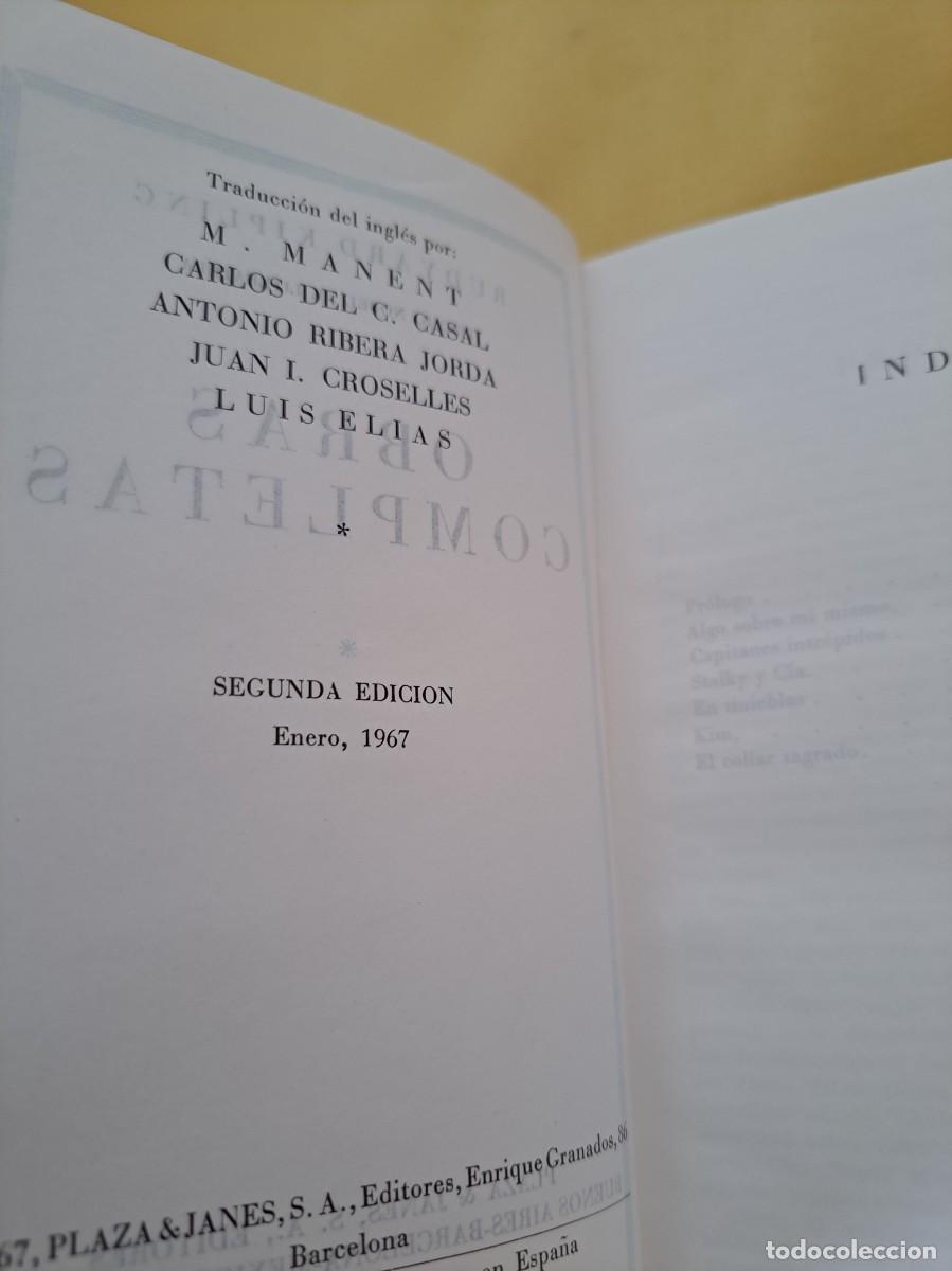 Libros de segunda mano: RUDYARD KIPLING - OBRAS COMPLETAS (2 TOMOS) - PLAZA & JANES 1967 - Foto 5