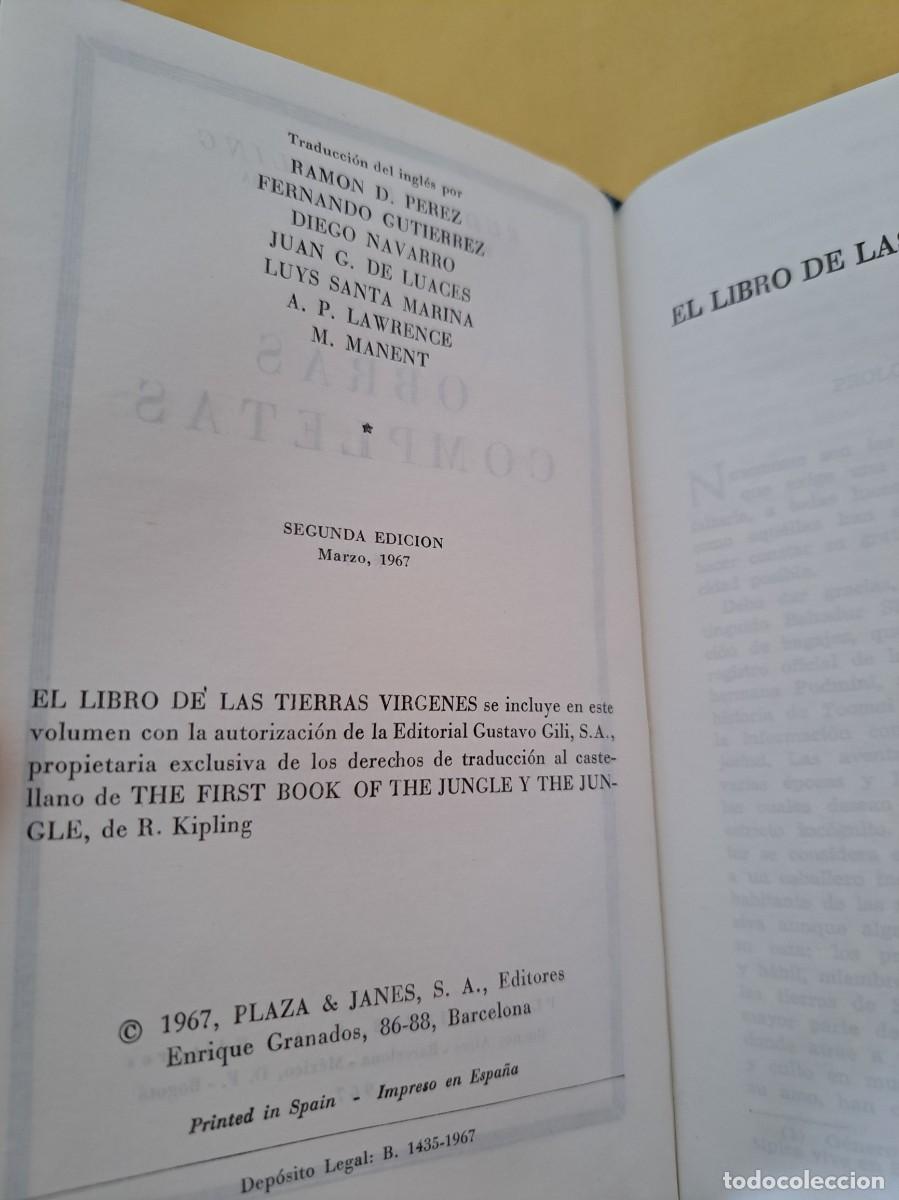 Libros de segunda mano: RUDYARD KIPLING - OBRAS COMPLETAS (2 TOMOS) - PLAZA & JANES 1967 - Foto 9