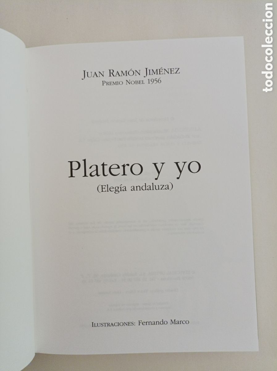 Libros de segunda mano: Platero y yo (edici&oacute;n ilustrada) / Juan Ram&oacute;n Jim&eacute;ne - Foto 3