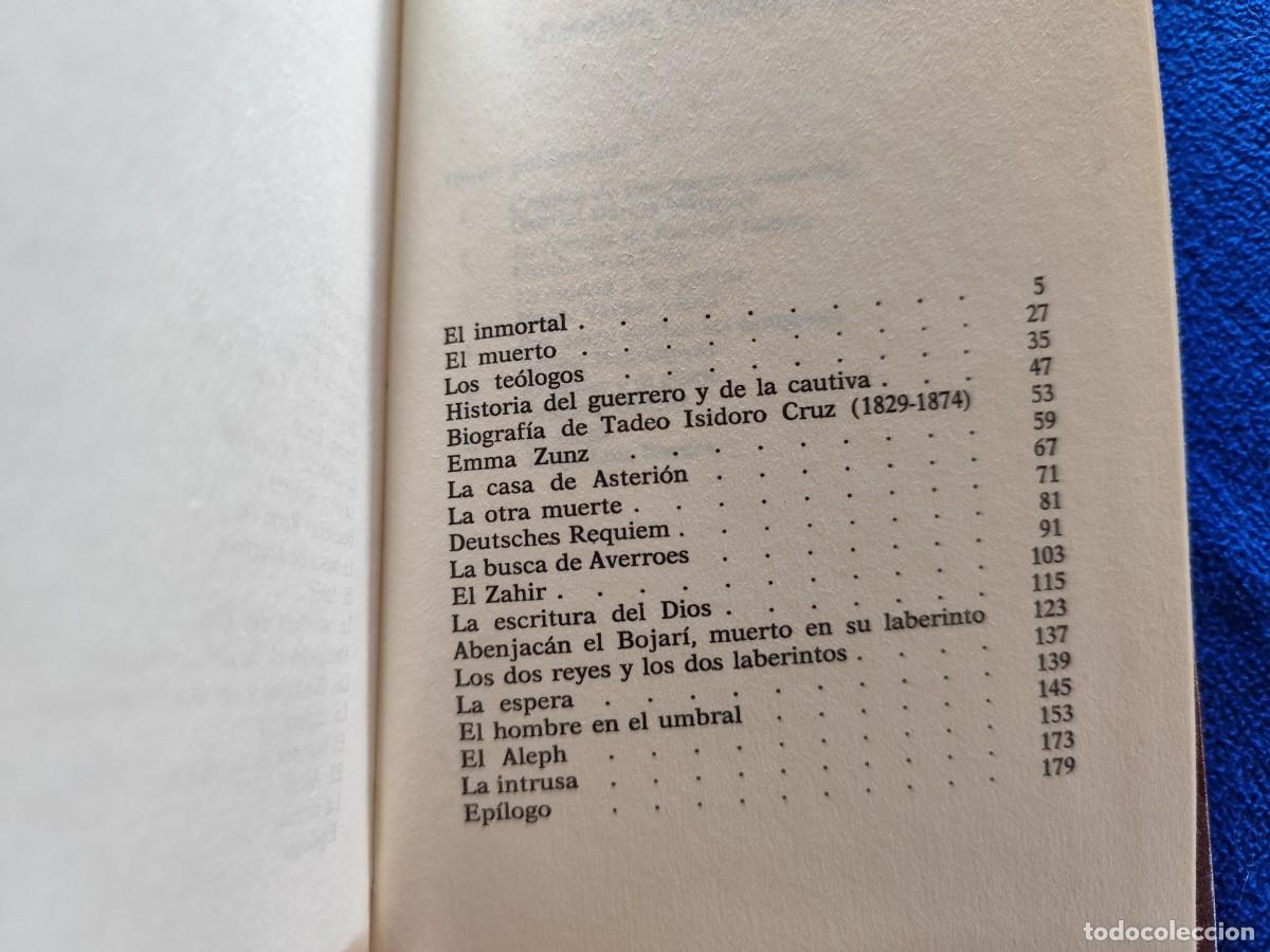 Libros de segunda mano: EL ALEPH Jorge Luis Borges Seix Barral 1983 - Foto 7