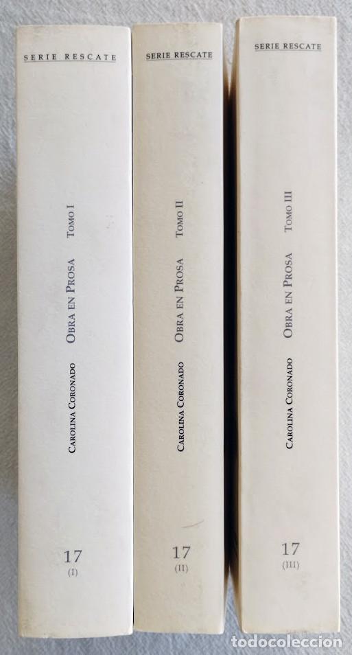 Libros de segunda mano: Obra en prosa (3 vols.). - CORONADO, Carolina.- - Foto 4