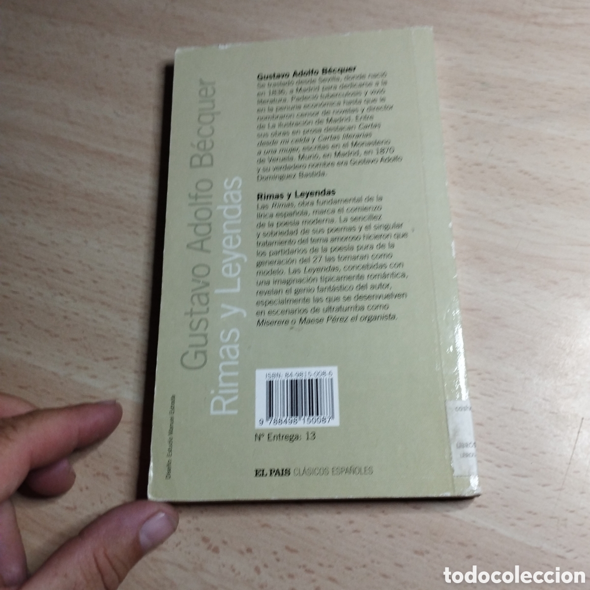 Libros de segunda mano: Rimas y Leyendas. Gustavo Adolfo B&eacute;cquer. 2005. El Pais. - Foto 2
