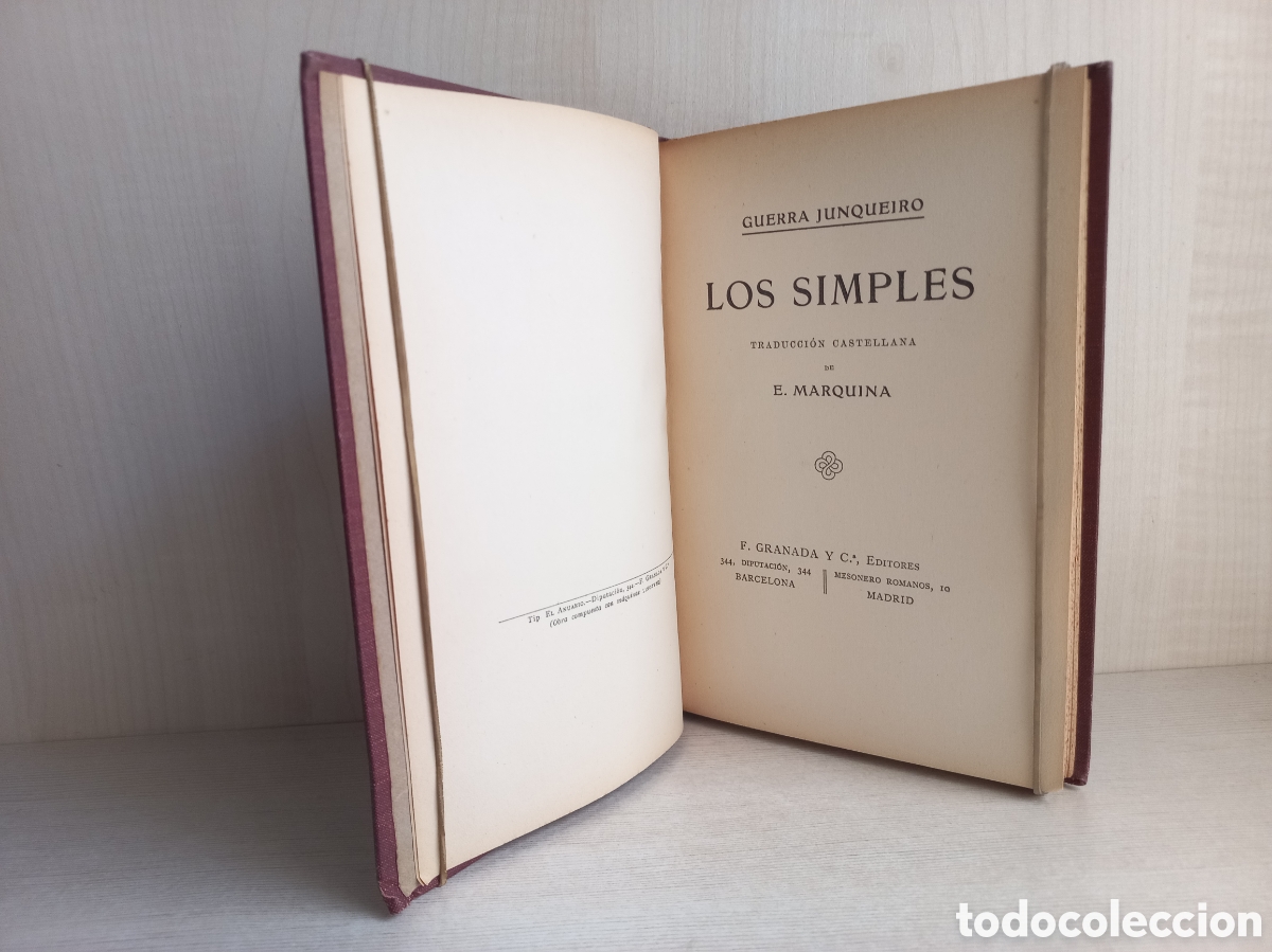 Libros de segunda mano: Los simples. Guerra Junqueiro. Granada y C&iacute;a Editores. - Foto 4