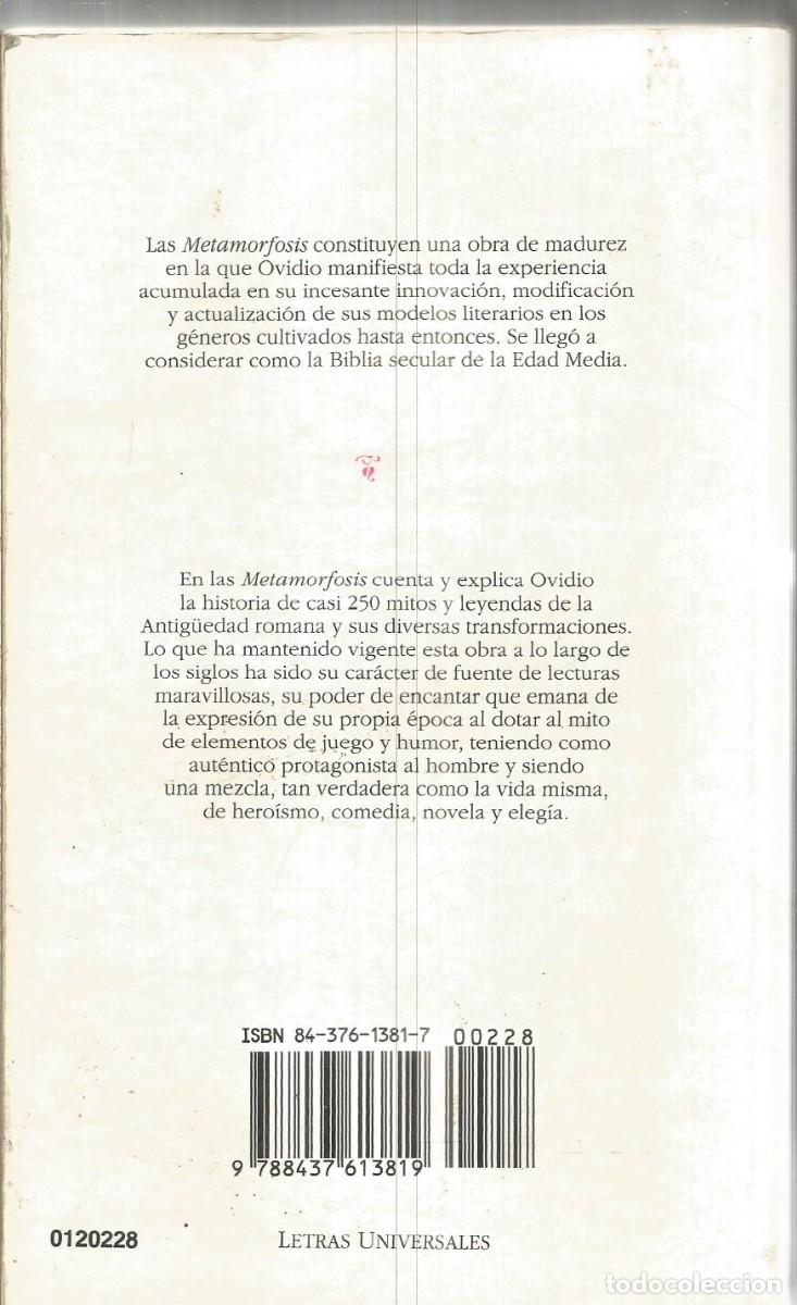 Libros de segunda mano: OVIDIO. METAMORFOSIS. CATEDRA - Foto 2