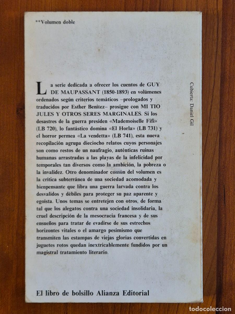 Libros de segunda mano: Mi T&iacute;o Jules y otros seres marginales Guy de Maupassant - Foto 2