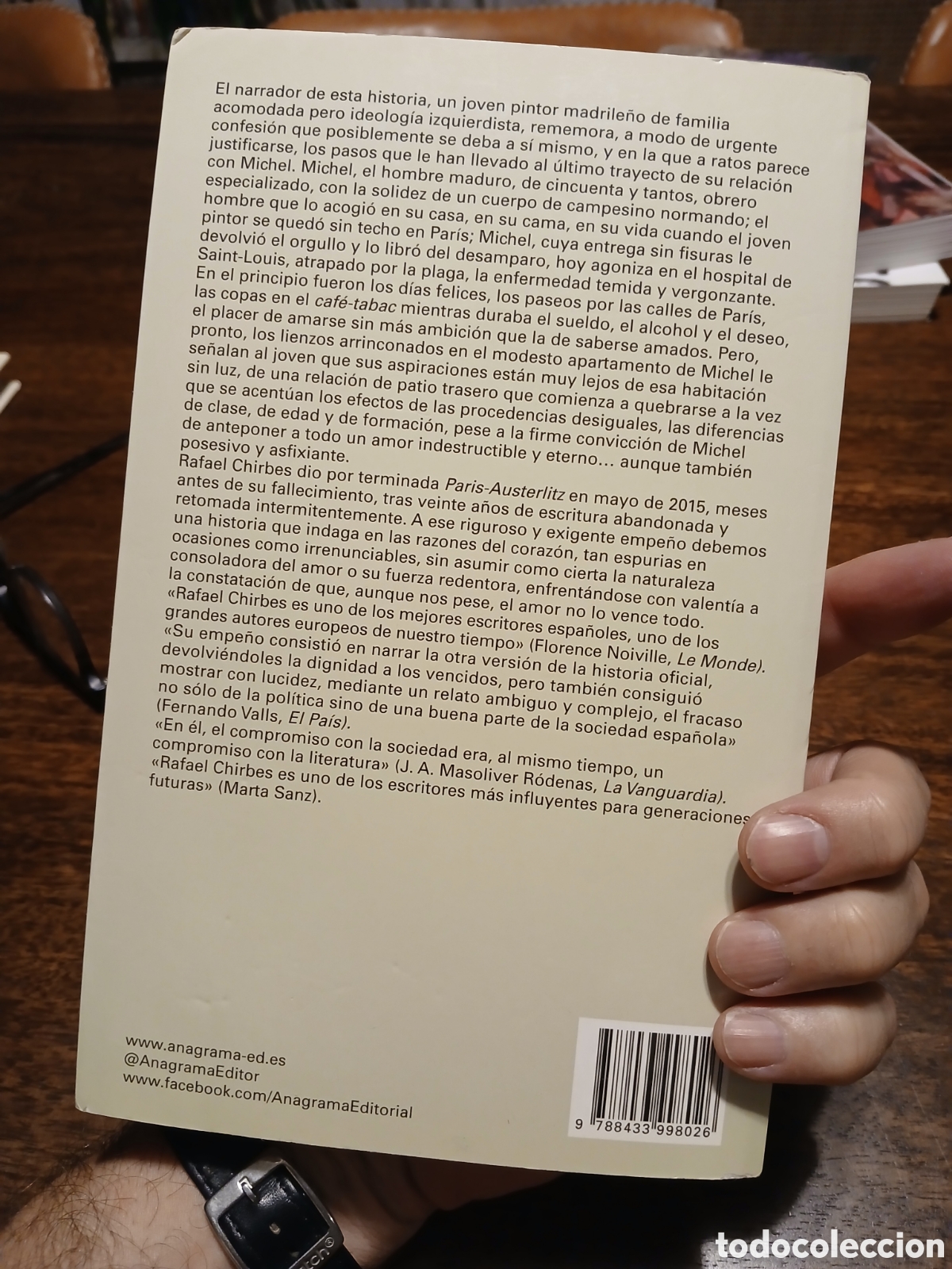 Libros de segunda mano: Par&iacute;s-Austerlitz, Rafael Chirbes (primera edici&oacute;n) - Foto 2