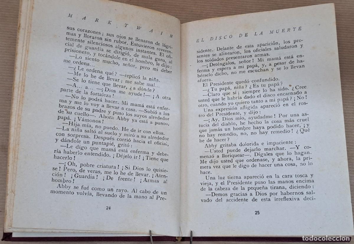 Libros de segunda mano: El disco de la muerte, Marck Twain, 1945 - Foto 4