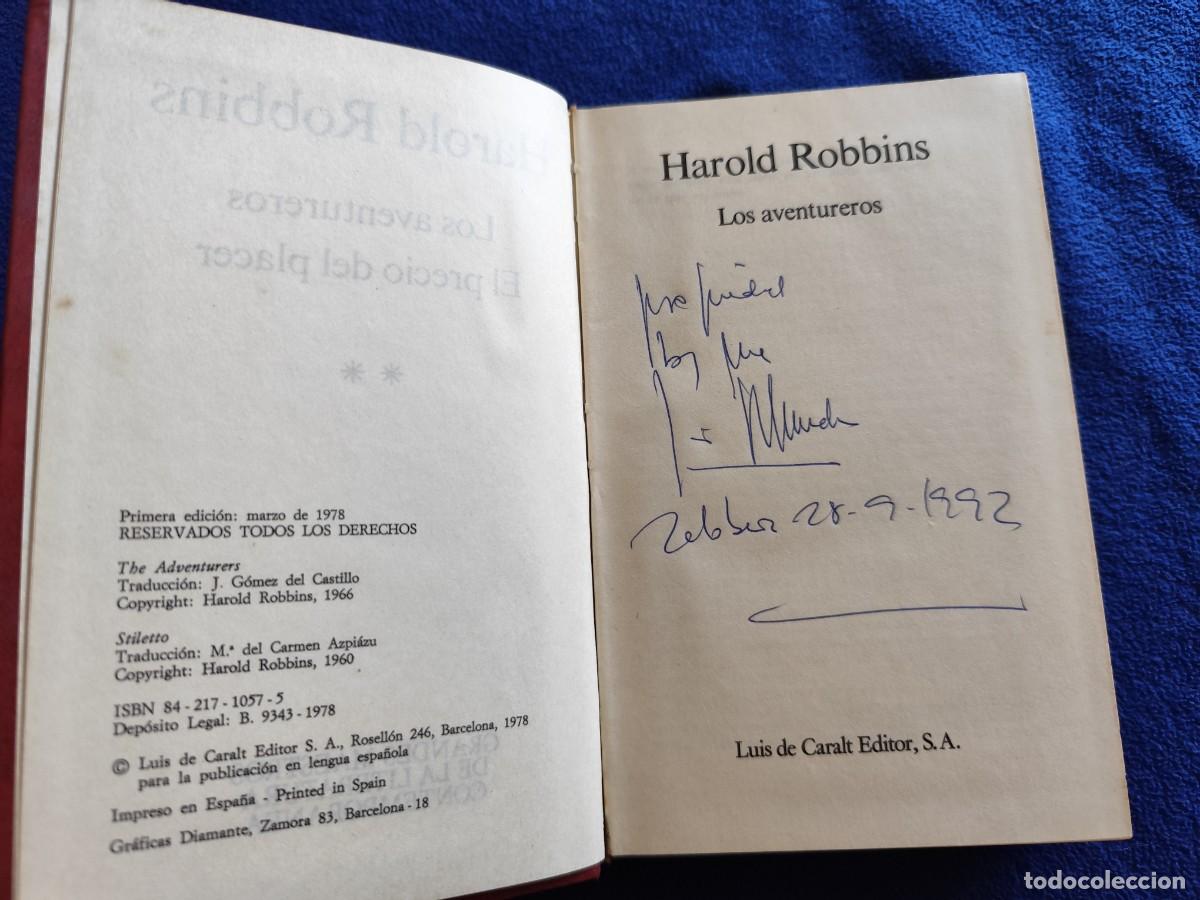 Libros de segunda mano: Harold Robbins Los Aventureros / El &ccedil;precio del Placer Ediciones Caralt 1978 - Foto 4