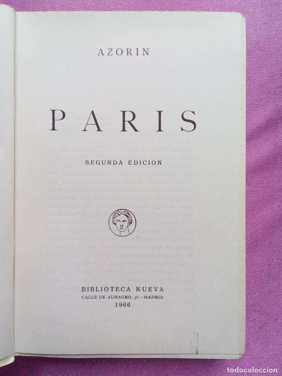 Libros de segunda mano: PARIS .AZORIN.E/1/3/4 - Foto 2