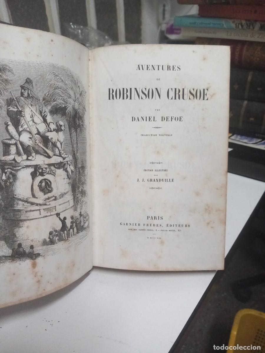 Libros de segunda mano: Aventures de Robinson Crusoe. Daniel Defoe. 1853 - Foto 2
