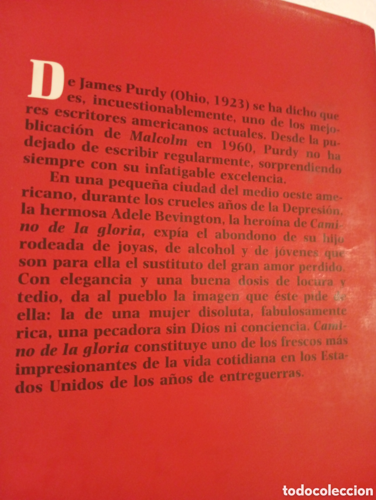 Libros de segunda mano: JAMES PURDY. CAMINO DE LA GLORIA. VERSAL. 1985. - Foto 3
