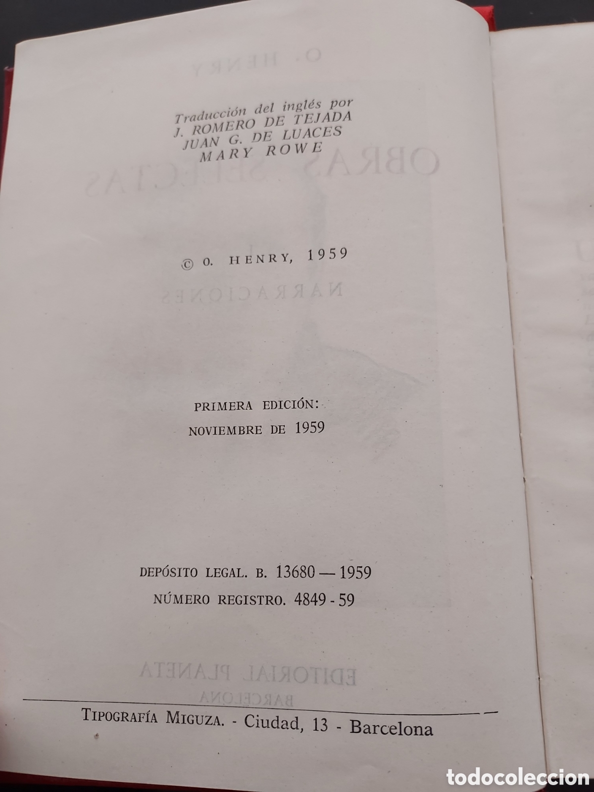 Libros de segunda mano: Obras Selectas I Narraciones (Libro de 1959) - Foto 6