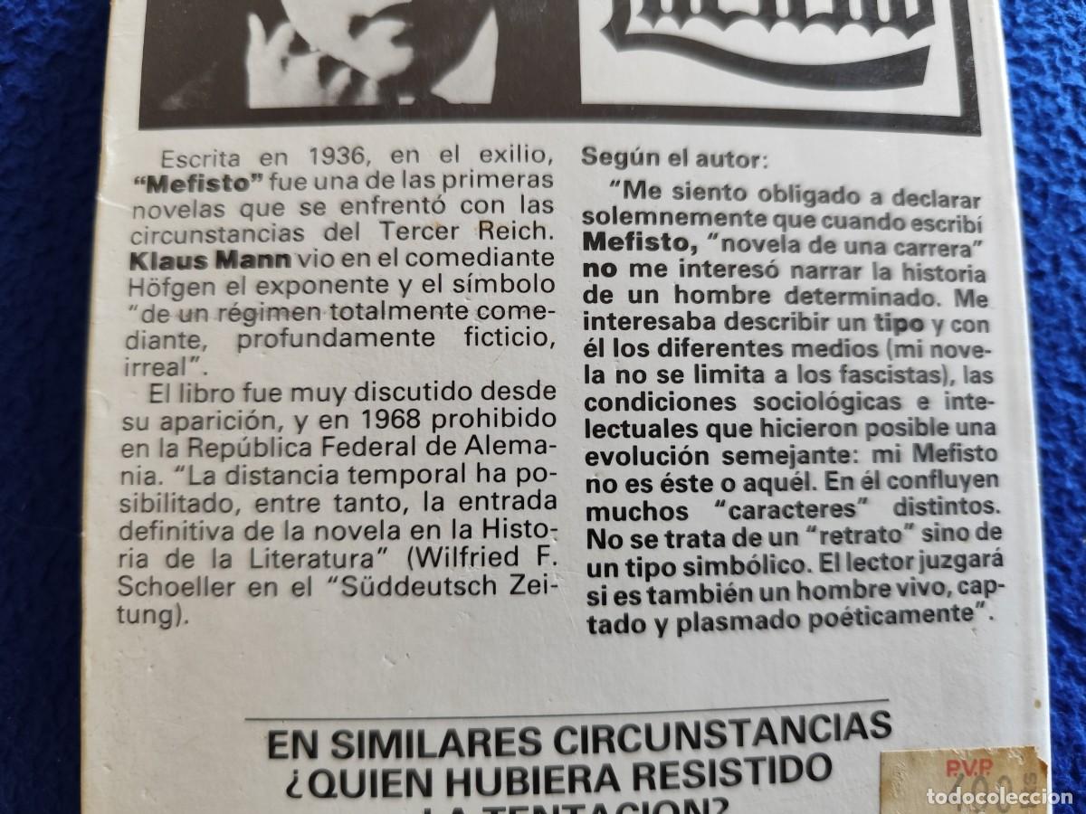 Libros de segunda mano: MEFISTO Klaus Mann Ultramar Editores 1982 - Foto 4