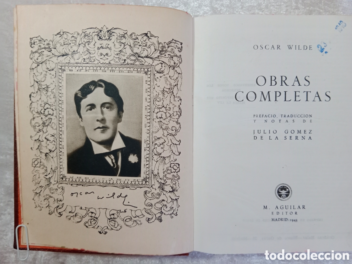 Libros de segunda mano: &Oacute;SCAR WILDE, OBRAS COMPLETAS, AGUILAR, 1945, 2&ordf; EDICI&Oacute;N - Foto 7