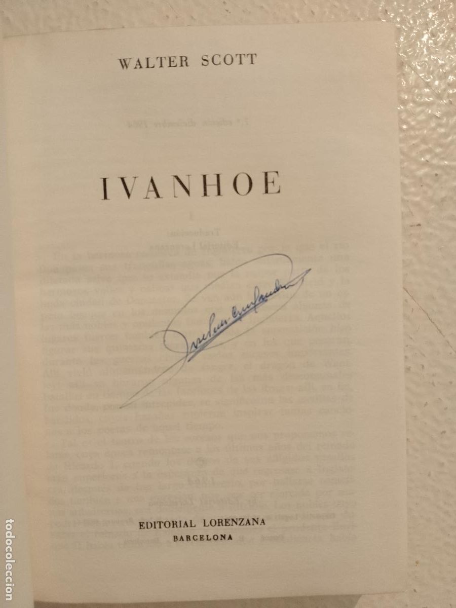 Libros de segunda mano: Ivanhoe. Walter Scott. ed, Lorenzana 1964 1&ordf; edici&oacute;n - Foto 2