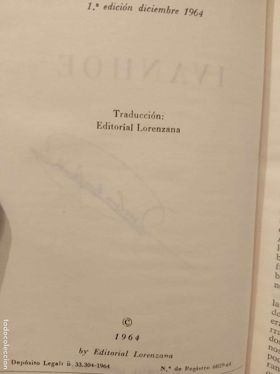 Libros de segunda mano: Ivanhoe. Walter Scott. ed, Lorenzana 1964 1&ordf; edici&oacute;n - Foto 3