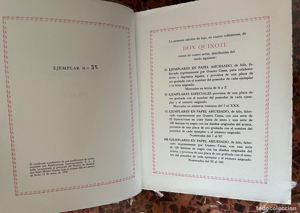 Libros de segunda mano: Don Quijote de la Mancha, Super Lujo. 4 Tomos, 1978 - Foto 4