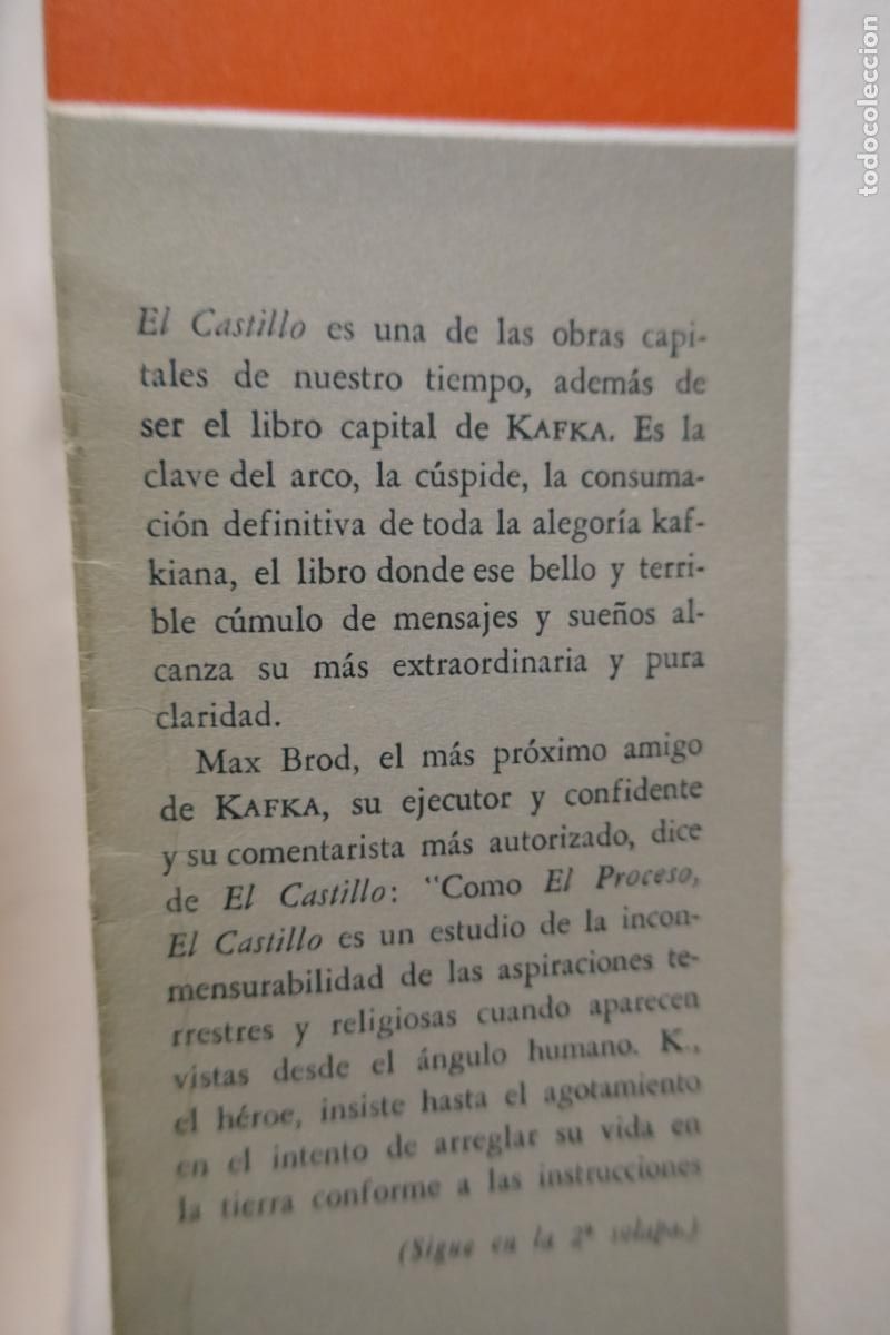Libros de segunda mano: KAFKA, Franz - EL CASTILLO - Emec&eacute; - BUENOS AIRES - Foto 5