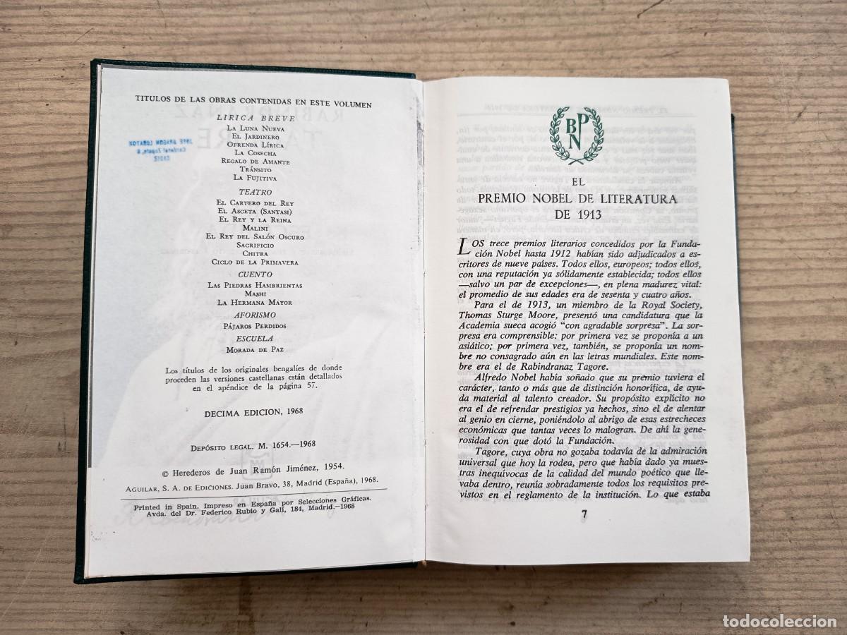 Libros de segunda mano: Obra Escojida - Rabindranath Tagore - 1968 - Aguilar - Foto 3