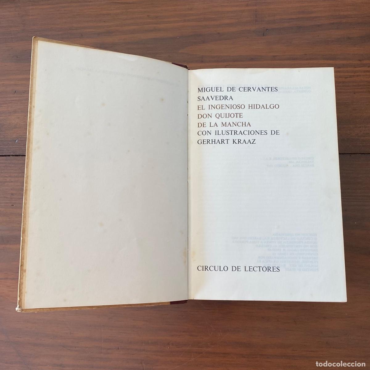 Libros de segunda mano: DON QUIJOTE, CERVANTES. CIRCULO DE LECTORES, 1969 - Foto 3