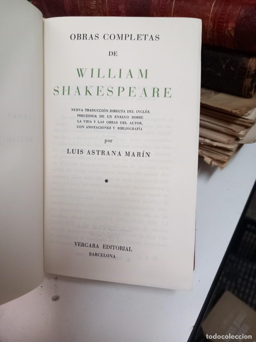 Libros de segunda mano: HAKESPEARE OBRAS COMPLETAS I. VERGARA. - Foto 3