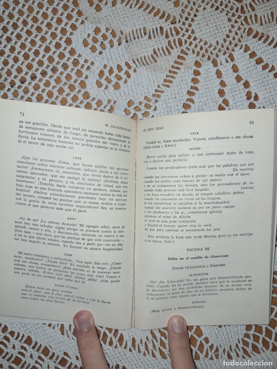 Libros de segunda mano: El Rey Lear William Shakespeare Colecci&oacute;n Austral - Foto 4
