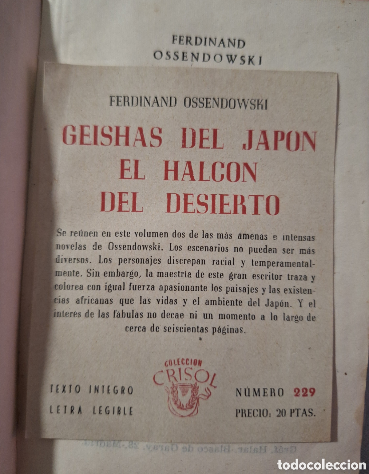 Libros de segunda mano: Edici&oacute;n Crisol con l&aacute;minas de 20 pesetas - Foto 7