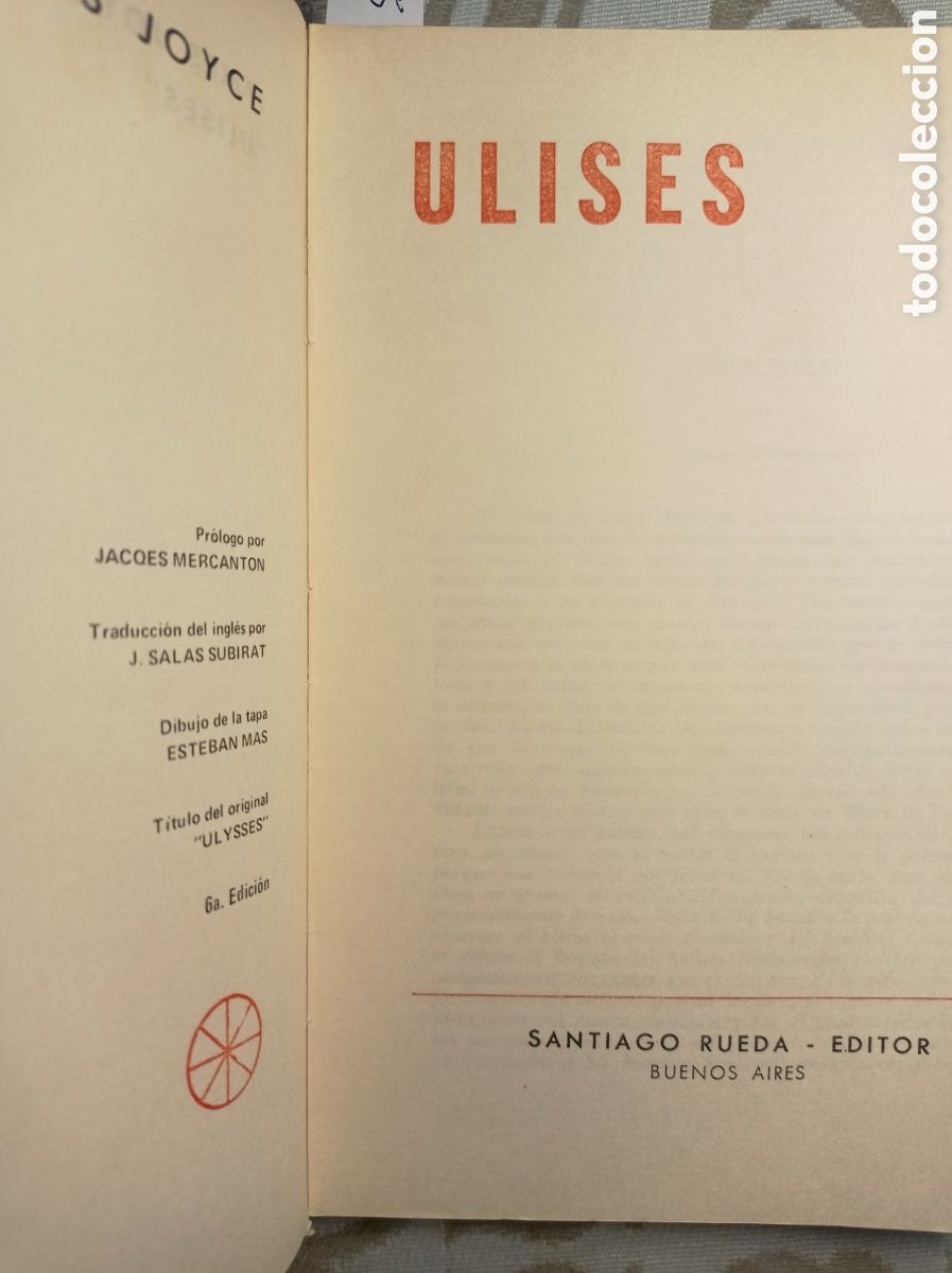 Libros de segunda mano: ULISES - JAMES JOYCE - LITERATURA INGLESA. - Foto 2