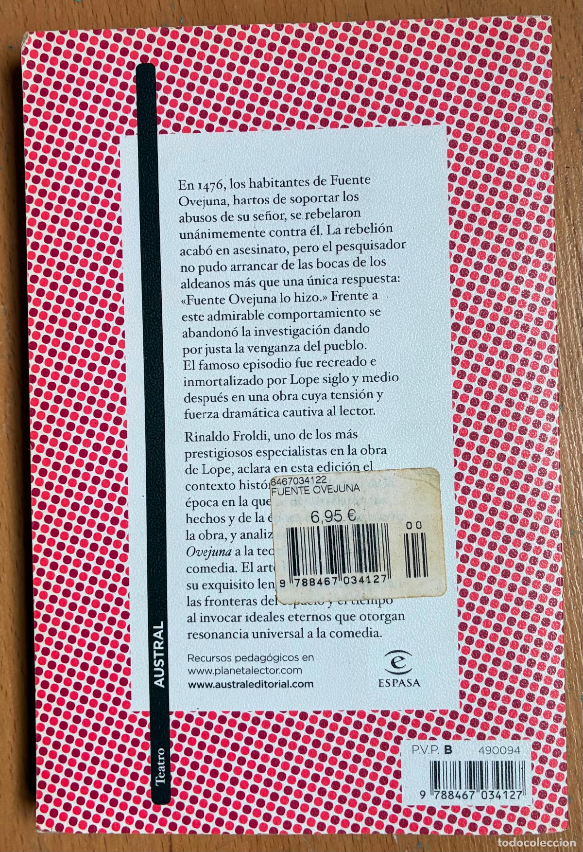 Libros de segunda mano: FUENTEOVEJUNA Lope de Vega, Austral - Foto 2