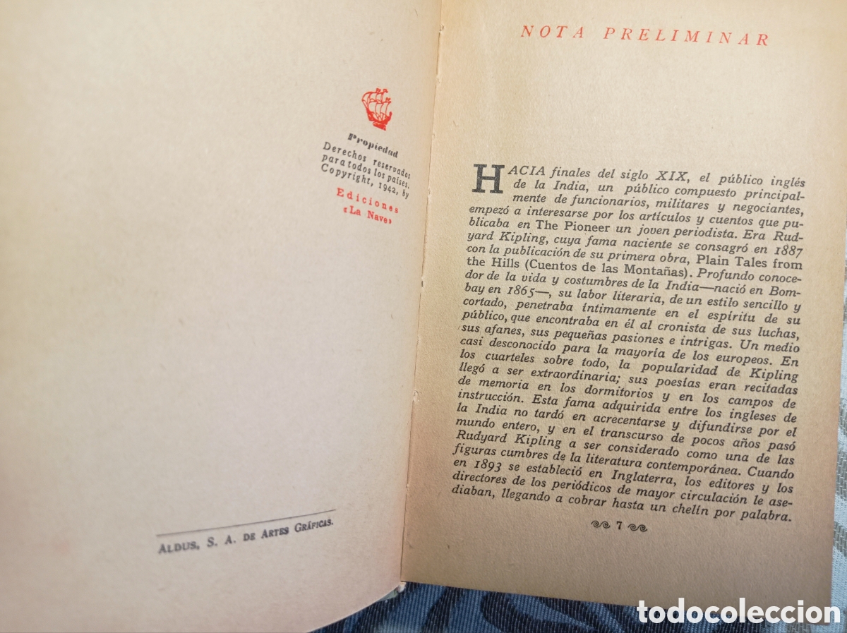 Libros de segunda mano: KIM. RUDYARD KIPLING. LITERATURA. NOVELA. - Foto 3