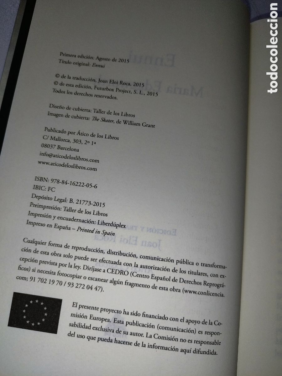 Libros de segunda mano: MARIA EDGEWORTH: ENNUI. ED. ATICO DE LOS LIBROS, 2015 PRIMERA EDICION. - Foto 4