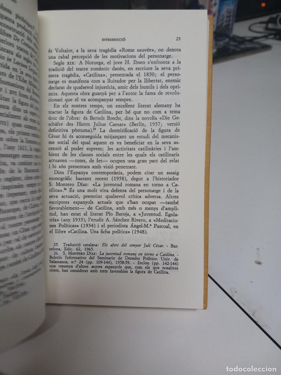 Libros de segunda mano: CATILIN&Agrave;RIES - CICER&Oacute; - BERNAT METGE - Foto 4