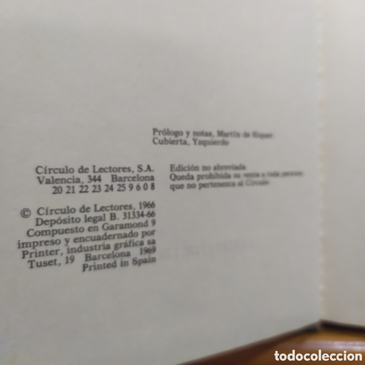 Libros de segunda mano: La Celestina de Fernando de Rojas - Edici&oacute;n de C&iacute;rculo de Lectores de 1966 - Foto 3
