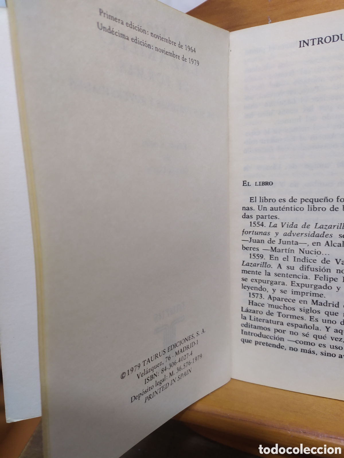 Libros de segunda mano: Lazarillo de Tormes: Ed. De Carmen Castro - Taurus 1979 - Foto 2