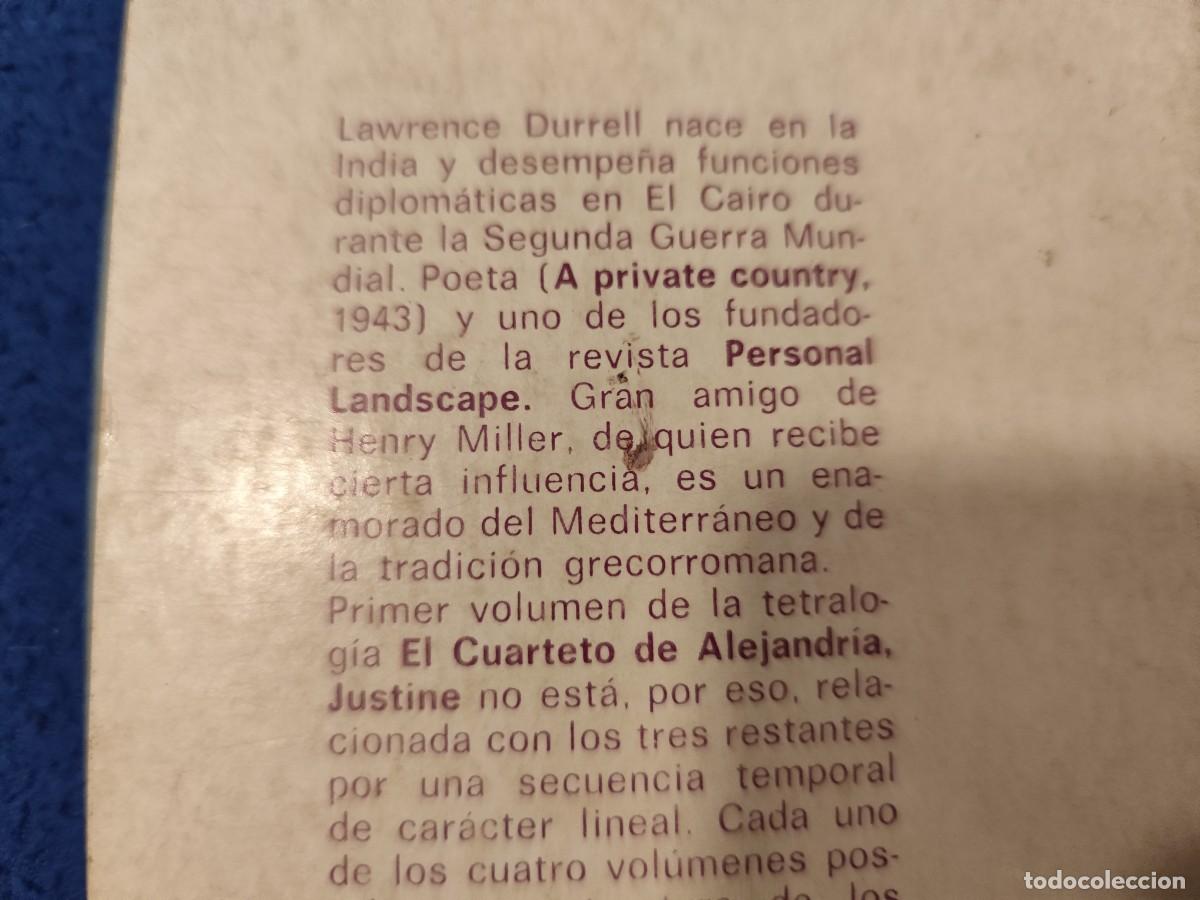 Libros de segunda mano: JUSTINE Lawrence Durrell Ed. Edhasa 1973 - Foto 4