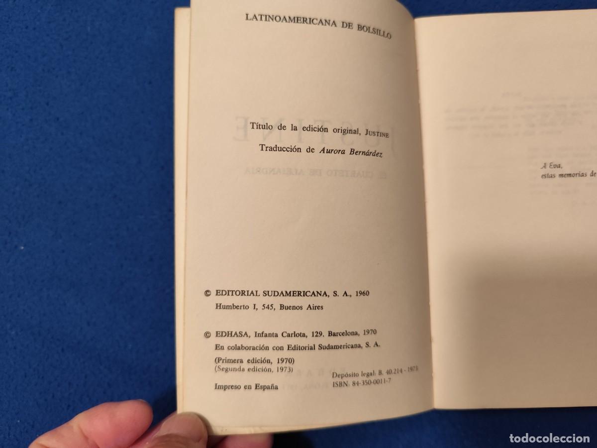 Libros de segunda mano: JUSTINE Lawrence Durrell Ed. Edhasa 1973 - Foto 6