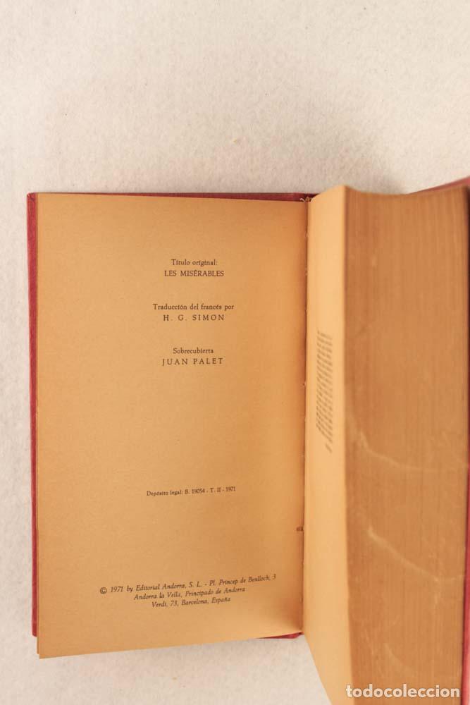 Libros de segunda mano: Los Miserables (Tomos I y II) - Victor Hugo - Foto 6