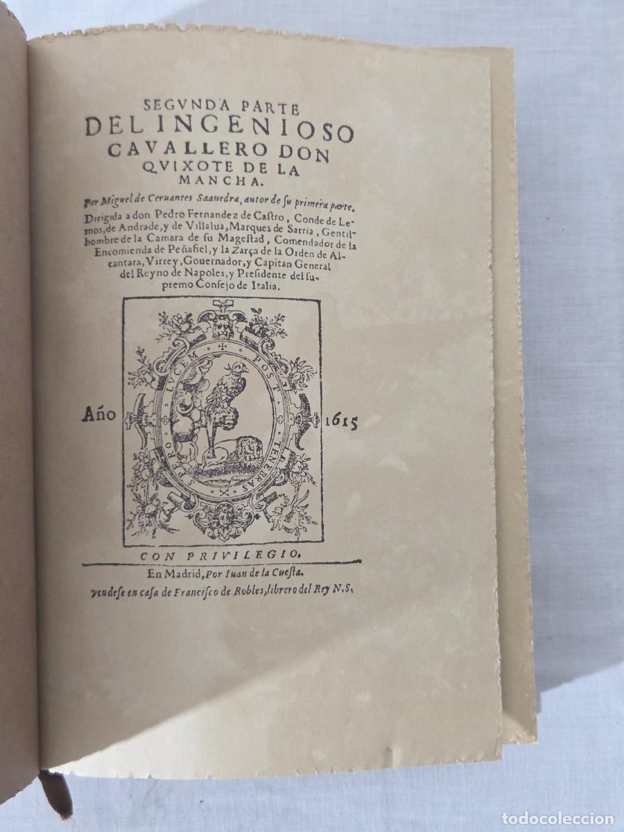 Libros de segunda mano: Libro de Don Quijote, Cervantes 1981, Fascimil, 2. Parte - Foto 6