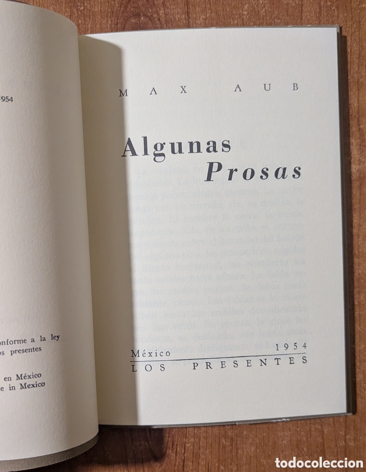Libros de segunda mano: Algunas prosas. Max Aub. Los presentes. Edici&oacute;n facsimil. - Foto 4
