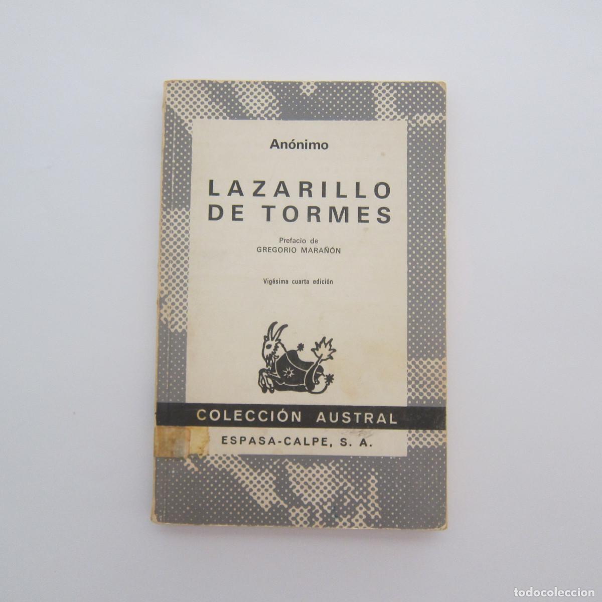 Libros de segunda mano: LAZARILLO DE TORMES - AN&Oacute;NIMO. PREFACIO DE GREGORIO MARA&Ntilde;&Oacute;N (AUSTRAL) NOVELA - Foto 1