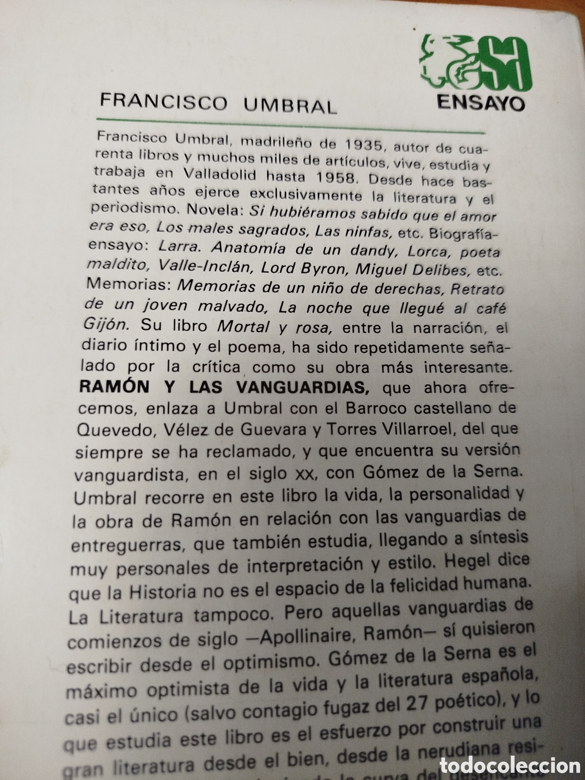 Libros de segunda mano: Ram&oacute;n y las vanguardias. Francisco Umbral. - Foto 4