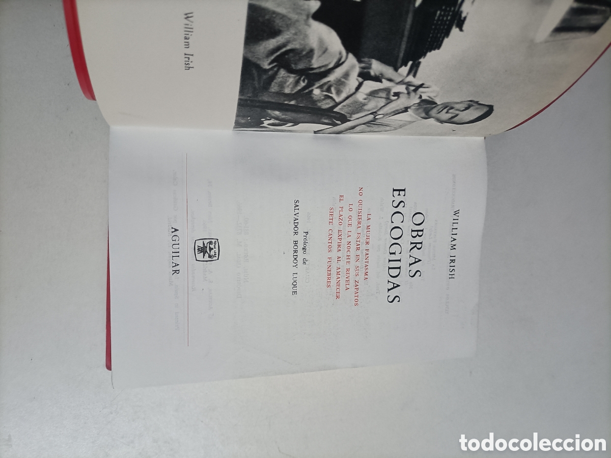 Libros de segunda mano: Obras escogidas William Irish . Aguilar cuarta edici&oacute;n 1966 - Foto 9