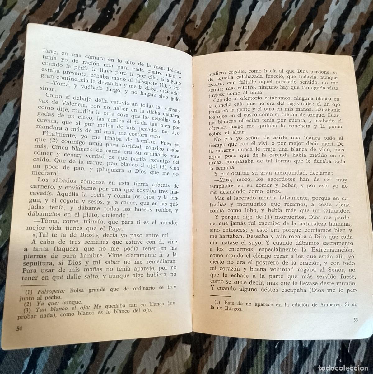 Libros de segunda mano: El lazarillo de Tormes, tapa blanda, 1966 - Foto 2